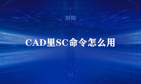 CAD里SC命令怎么用