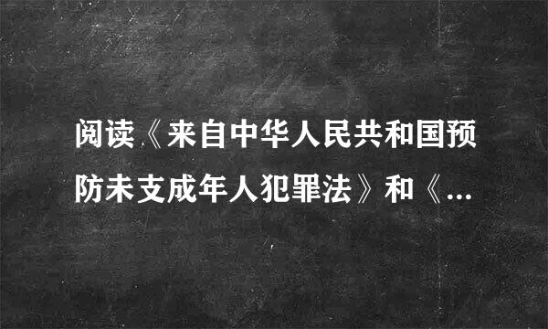阅读《来自中华人民共和国预防未支成年人犯罪法》和《中华人民共和国未成年人保护法》写一篇感受体会