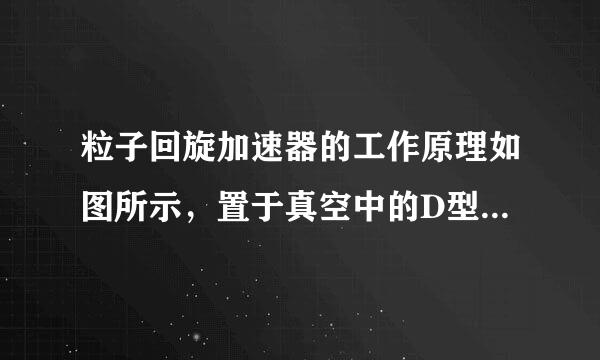 粒子回旋加速器的工作原理如图所示，置于真空中的D型金属盒的半径为R，两金属盒间的狭缝很小，磁感应强度