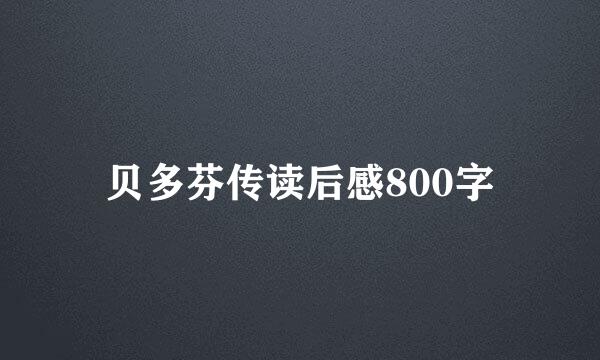 贝多芬传读后感800字