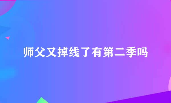 师父又掉线了有第二季吗