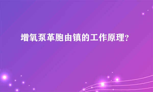 增氧泵革胞由镇的工作原理？