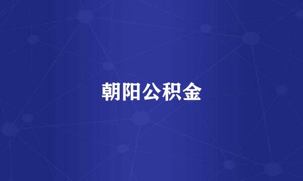 朝阳公积金