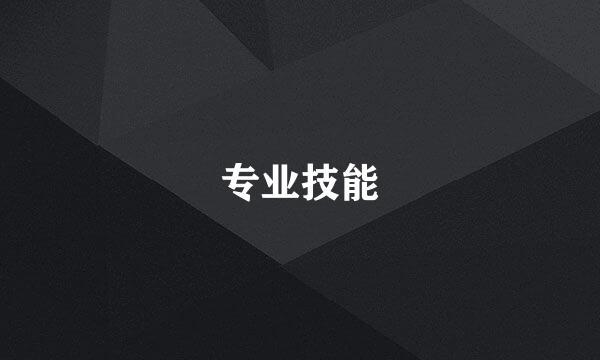 专业技能