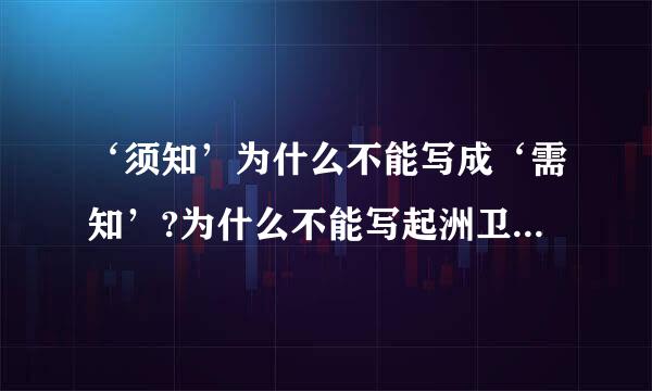 ‘须知’为什么不能写成‘需知’?为什么不能写起洲卫阻伤领识获袁成‘公告’、‘通告’?