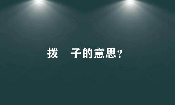 拨籰子的意思？