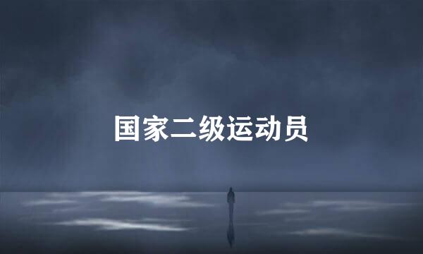 国家二级运动员