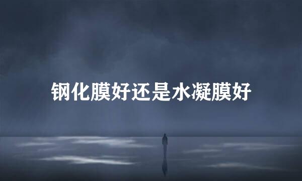 钢化膜好还是水凝膜好
