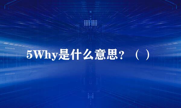 5Why是什么意思？（）