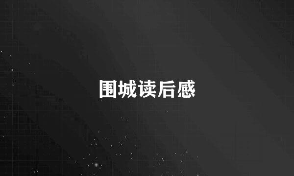 围城读后感