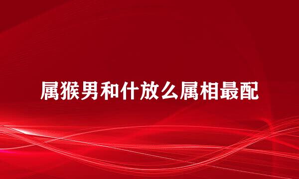 属猴男和什放么属相最配