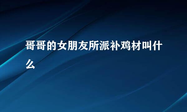 哥哥的女朋友所派补鸡材叫什么