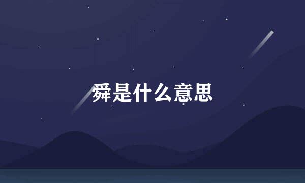 舜是什么意思