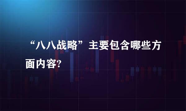 “八八战略”主要包含哪些方面内容?