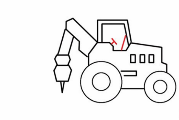 简笔画工程车