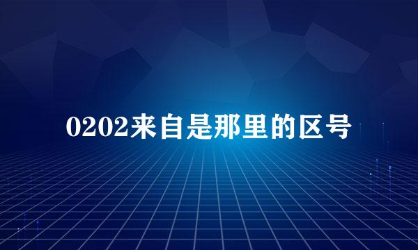 0202来自是那里的区号