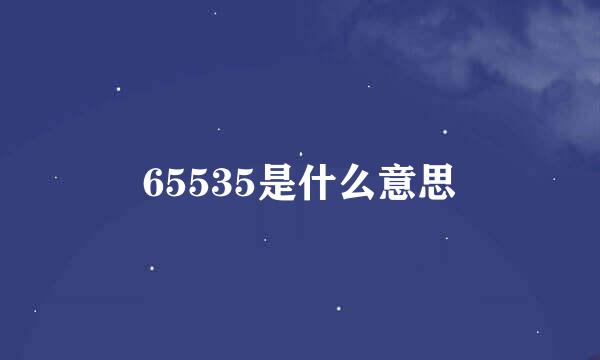 65535是什么意思