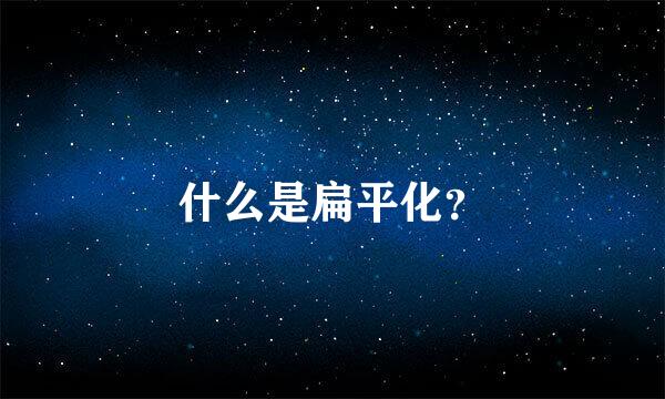 什么是扁平化？